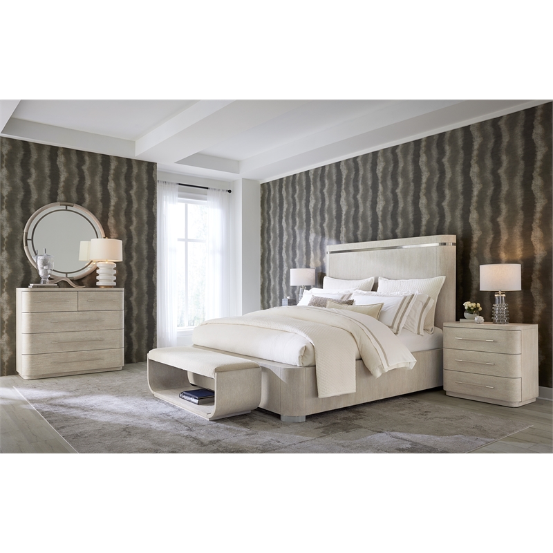 Hooker Furniture Modern Mood King Wood Panel Bed in Natural