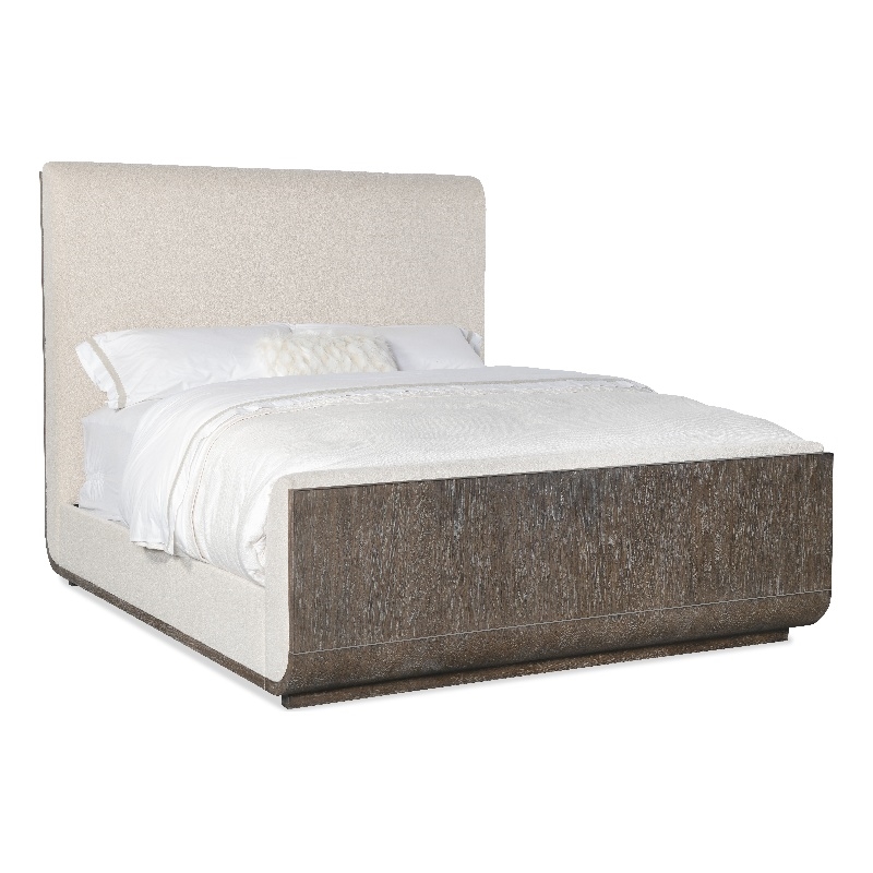 Hooker Furniture Modern Mood Cal King Fabric Upholstered Panel Bed in Brown