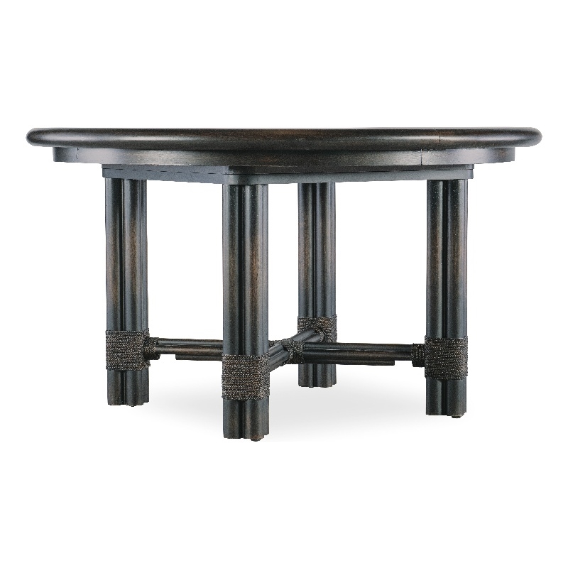 Hooker Furniture Retreat Round Wood Dining Table w/ 20in leaf in Black