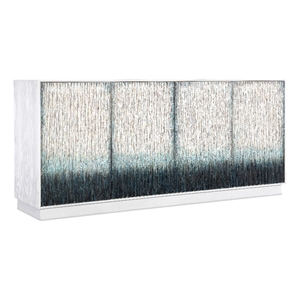 melange mediterranean entertainment credenza in white wood by hooker furniture