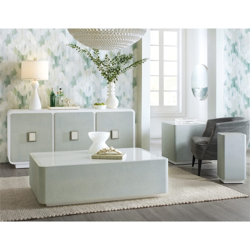 Melange Atlantis Entertainment Credenza in White Wood by Hooker Furniture