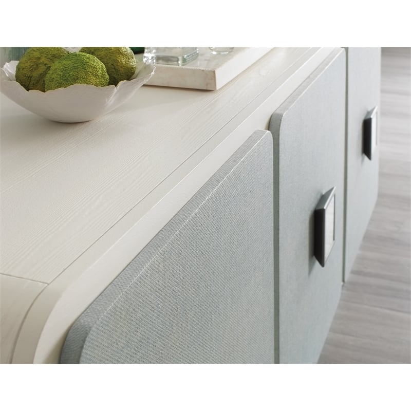 Melange Atlantis Entertainment Credenza in White Wood by Hooker Furniture