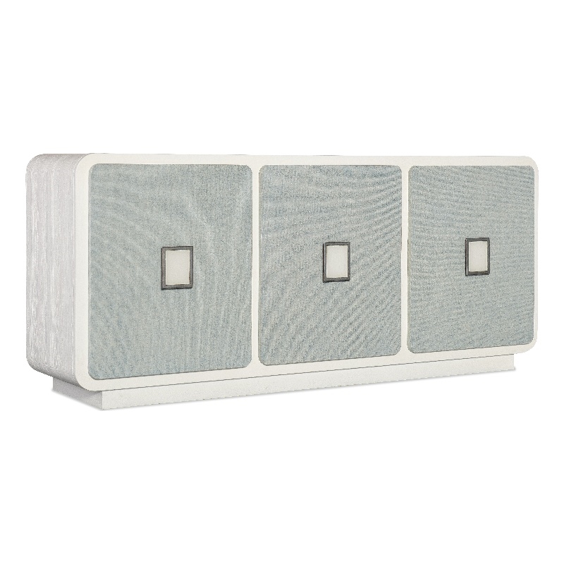 Melange Atlantis Entertainment Credenza in White Wood by Hooker Furniture