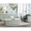 Melange Atlantis Glass Top Accent Table in White by Hooker Furniture