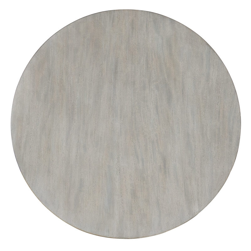 Melange Metal Banded Accent Table in Silver by Hooker Furniture