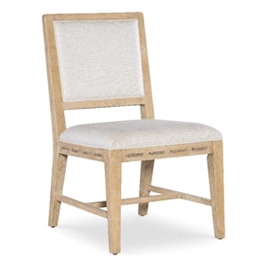 retreat cane back fabric upholstered side chair in beige by hooker furniture