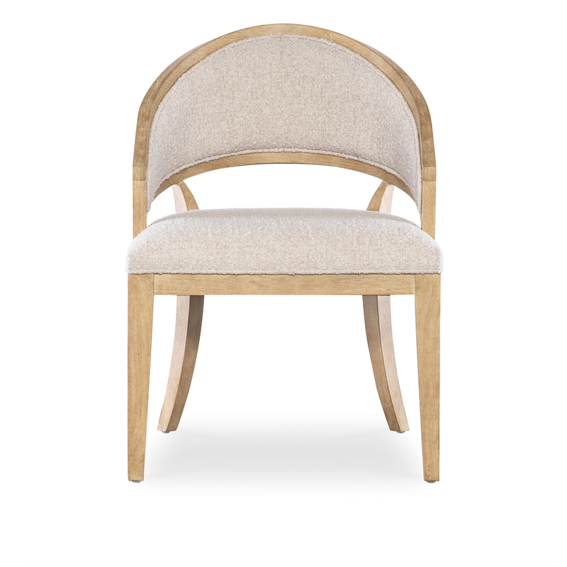 Retreat Cane Barrel Back Fabric Upholstered Chair in Beige by Hooker Furniture