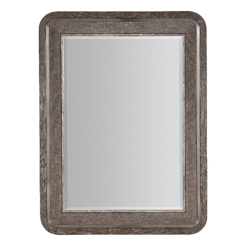 Modern Mood Wood Framed Landscape Mirror in Brown by Hooker Furniture