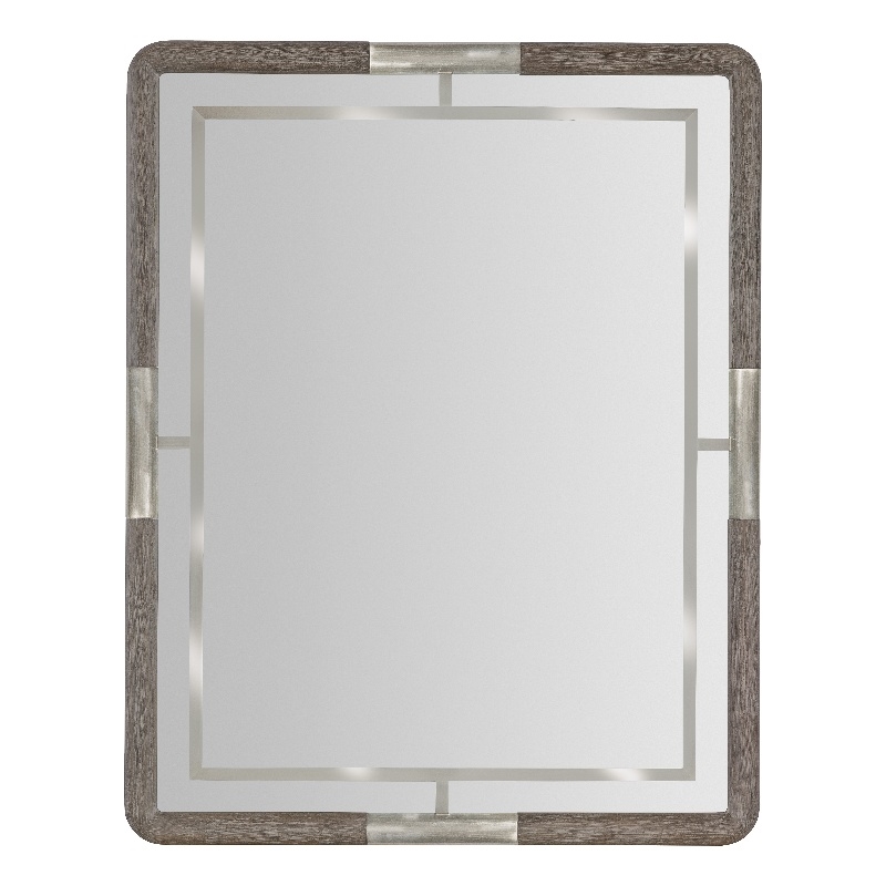 Modern Mood Wood Framed Landscape Mirror in Brown by Hooker Furniture