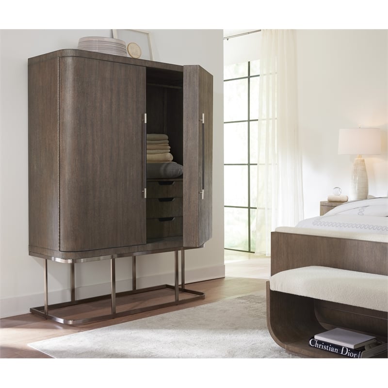 Modern Mood Wood Wardrobe in Brown by Hooker Furniture