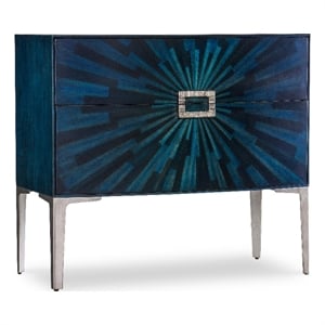 melange cosmic wood accent chest in blue by hooker furniture