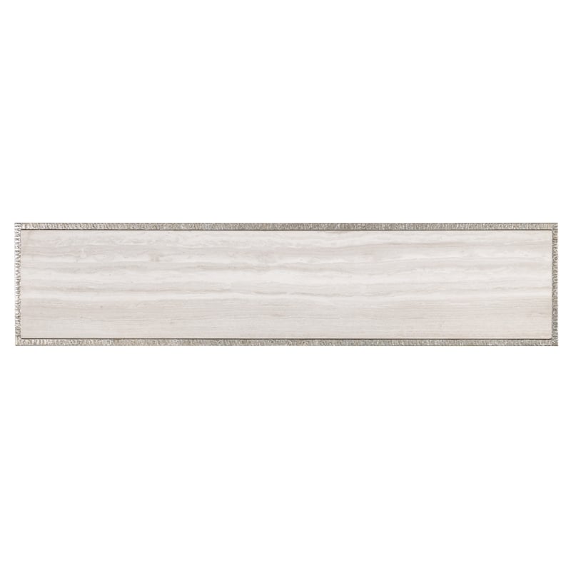 Melange Sabre Marble Top Console Table in Silver by Hooker Furniture