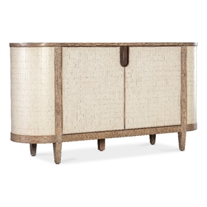 Melange Arbor Wood Credenza in Natural with Canvas Crackle by Hooker Furniture