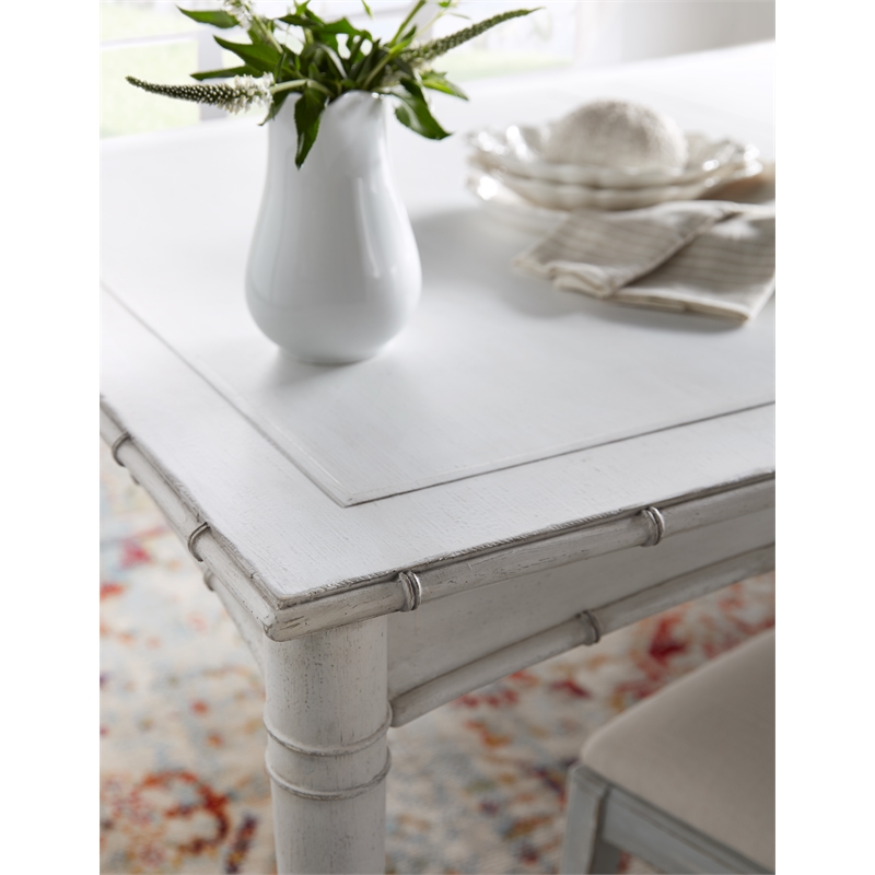 Charleston White Wood Rectanglular Dining Table w/ 20