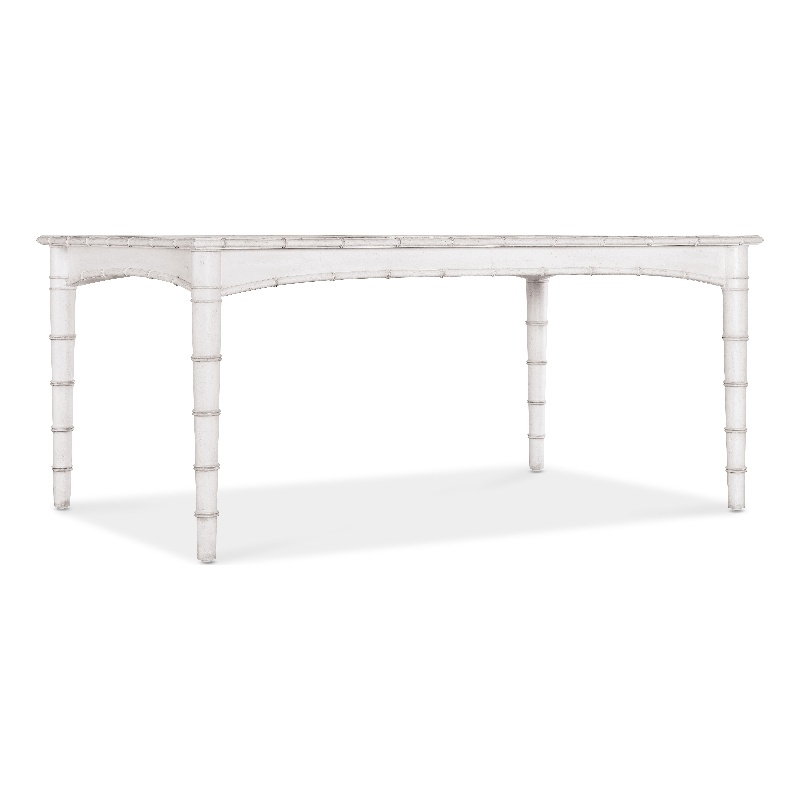 Charleston White Wood Rectanglular Dining Table w/ 20