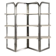 Modern Mood Metal Framed Etagere w/ Natural Finished Shelves by Hooker Furniture