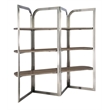 Modern Mood Metal Framed Etagere w/ Brown Finished Shelves by Hooker Furniture