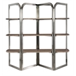 Modern Mood Metal Framed Etagere w/ Brown Finished Shelves by Hooker Furniture