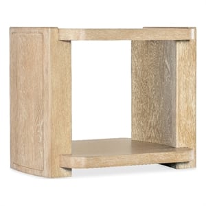 Retreat Wood Open Shelf End Table in Dune Beige by Hooker Furniture