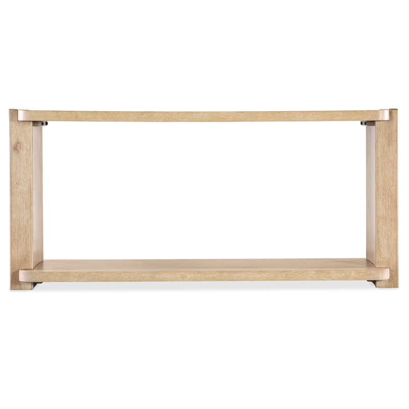 Retreat Wood Open Shelf Console Table in Dune Beige by Hooker Furniture
