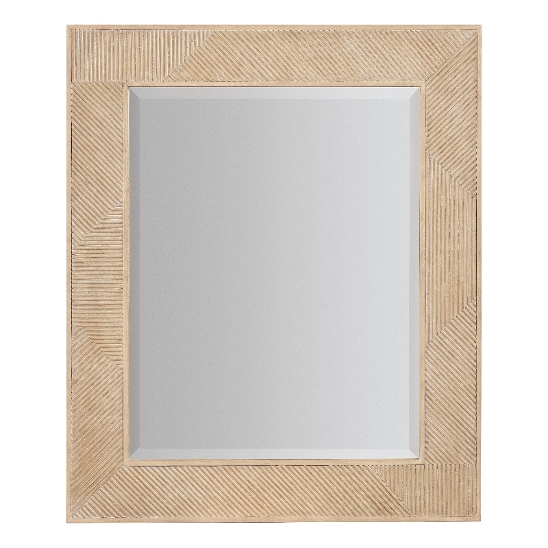 Retreat Wood Framed Landscape Mirror in Dune Beige by Hooker Furniture