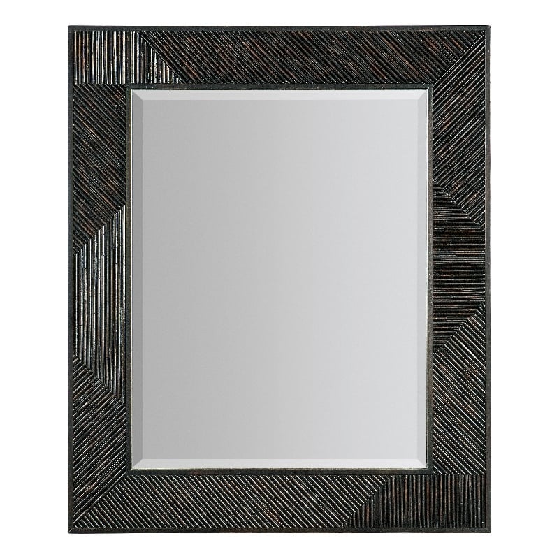 Retreat Wood Framed Landscape Mirror in Black Sand by Hooker Furniture