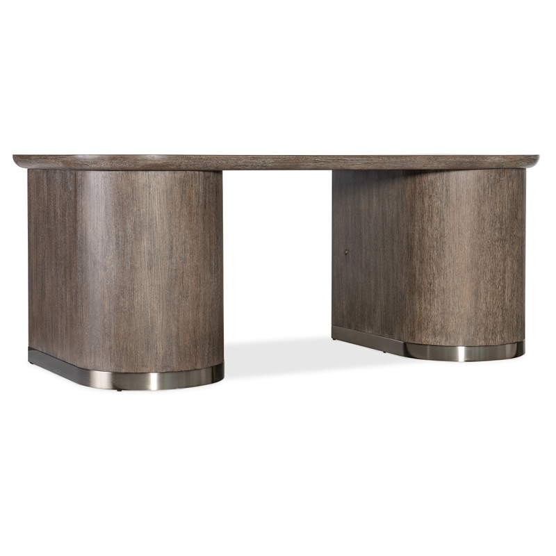 Modern Mood Executive Wood Desk in Brown by Hooker Furniture