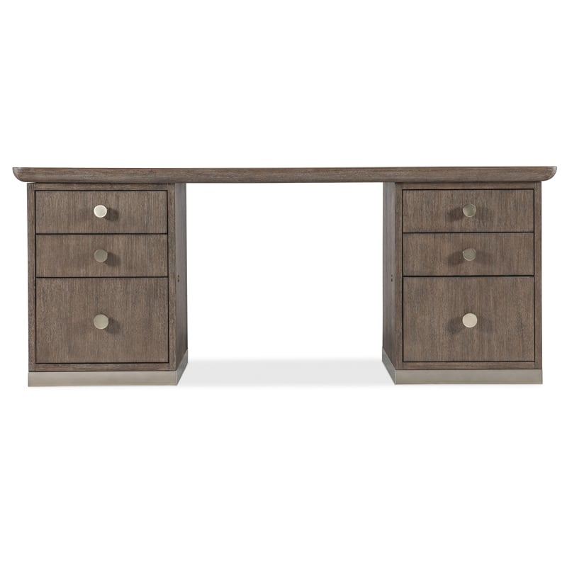 Modern Mood Executive Wood Desk in Brown by Hooker Furniture