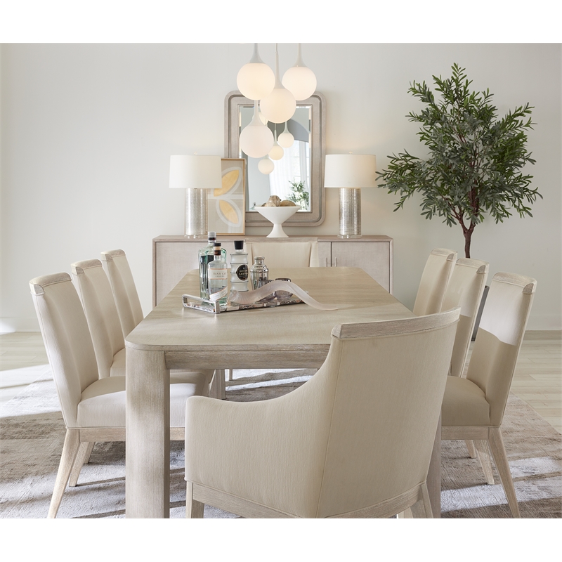 Modern Mood Wood Leg Dining Table w/ 24in leaf in Natural by Hooker Furniture