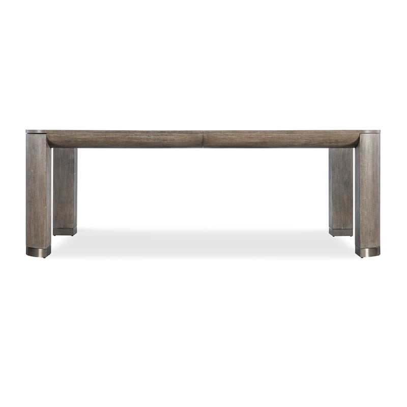 Modern Mood Wood Leg Dining Table w/ 24in leaf in Brown by Hooker Furniture