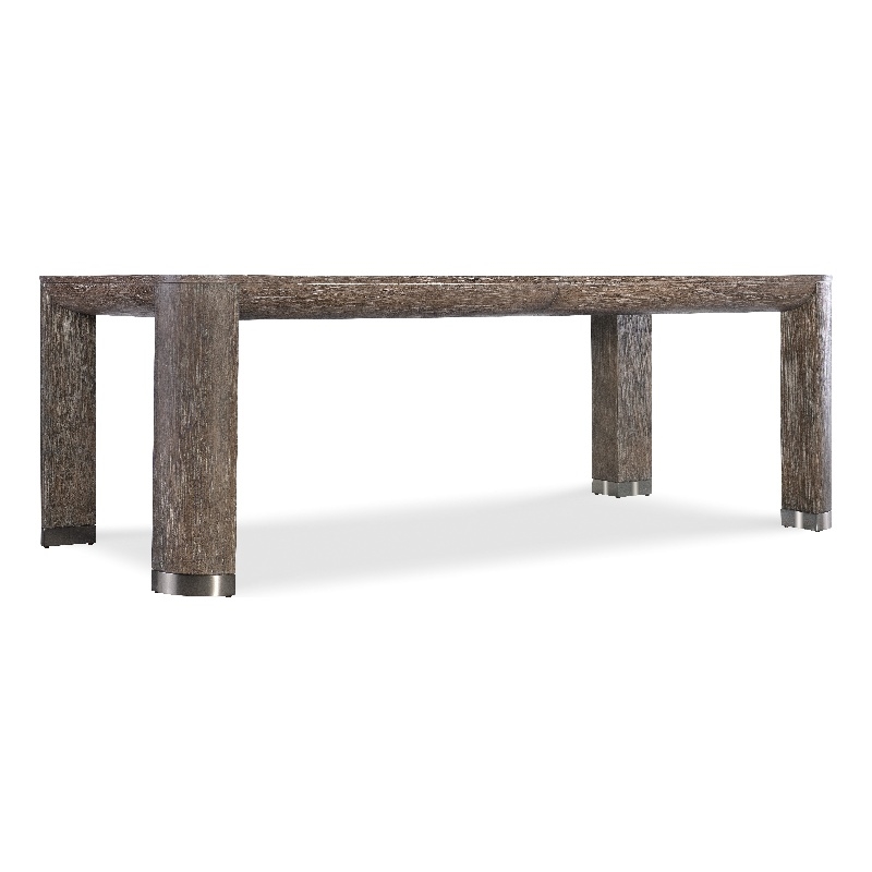 Modern Mood Wood Leg Dining Table w/ 24in leaf in Brown by Hooker Furniture