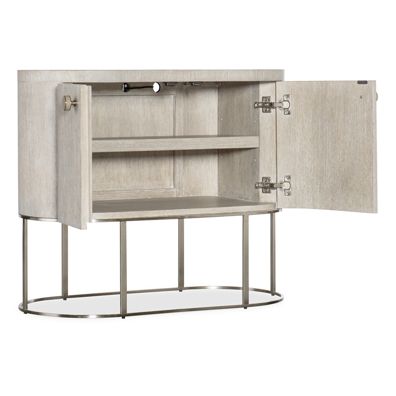Modern Mood Oval Wood Nightstand in Natural by Hooker Furniture