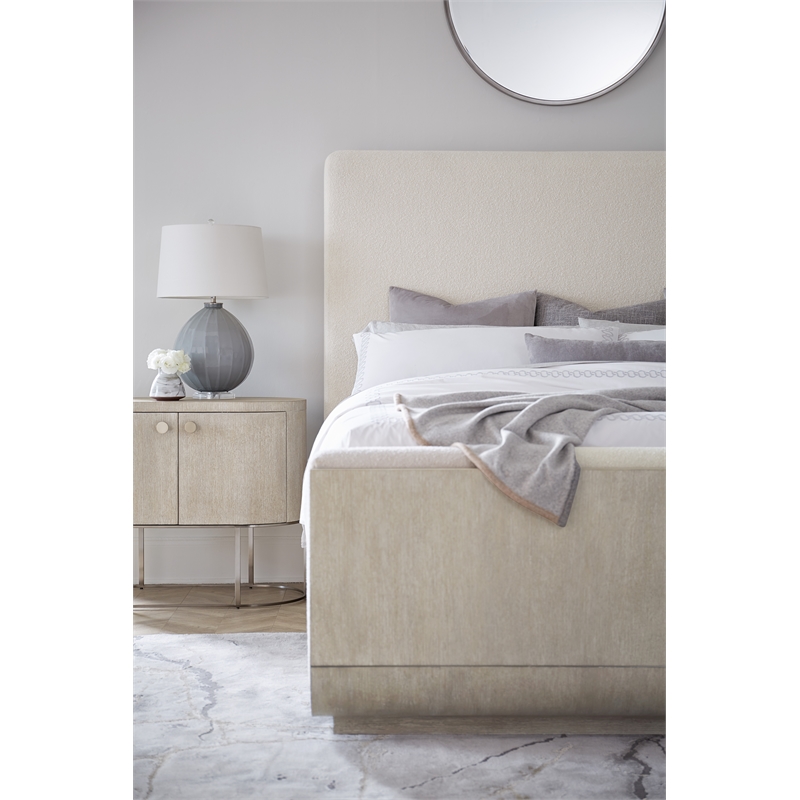 Modern Mood Oval Wood Nightstand in Natural by Hooker Furniture