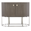Modern Mood Oval Wood Nightstand in Brown by Hooker Furniture
