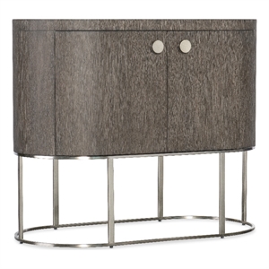 Modern Mood Oval Wood Nightstand in Brown by Hooker Furniture