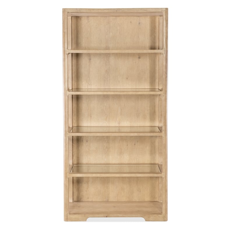 Retreat Wood Framed Etagere with Glass Shelves in Beige by Hooker Furniture