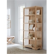 Retreat Wood Framed Etagere with Glass Shelves in Beige by Hooker Furniture