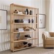 Retreat Slatted Wood Framed Bookcase in Beige by Hooker Furniture