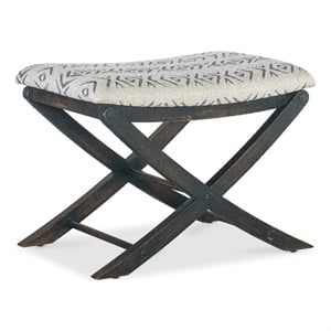 Retreat Fabric Upholstered Camp Stool Bed Bench in Black by Hooker Furniture