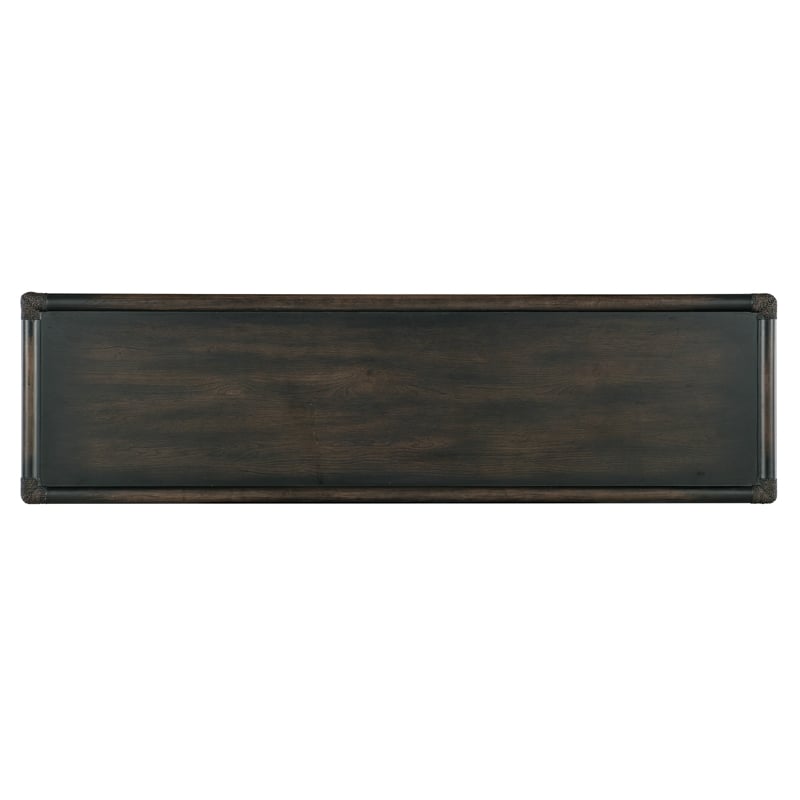 Retreat Wood Pole Rattan Dresser in Black by Hooker Furniture