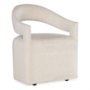 Modern Mood Fabric Upholstered Arm Chair in White by Hooker Furniture