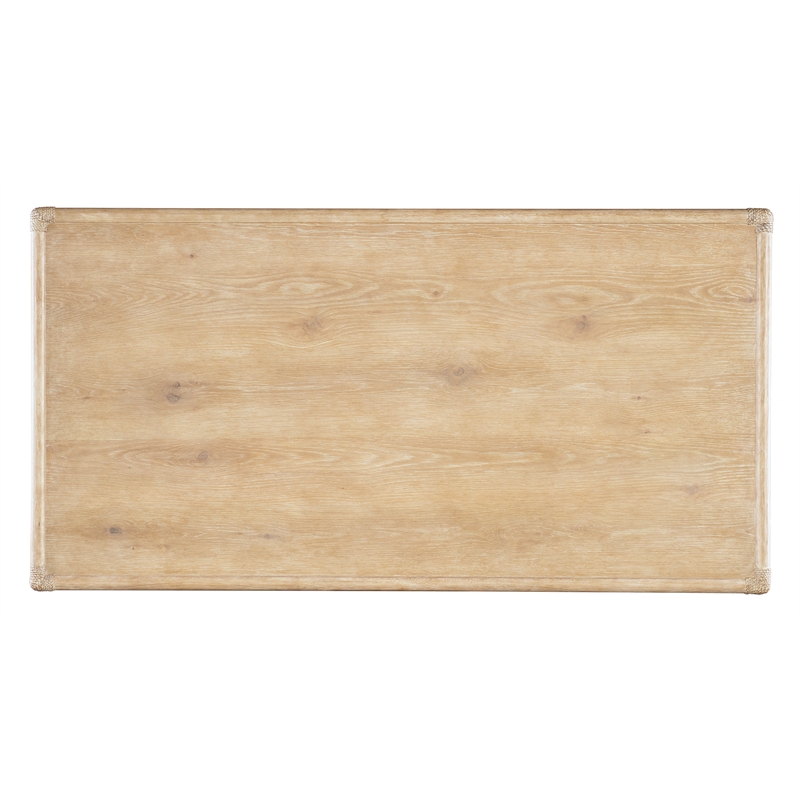 Retreat Pole Rattan Wood Writing Desk in Beige by Hooker Furniture