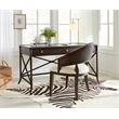 Retreat Pole Rattan Wood Writing Desk in Black by Hooker Furniture
