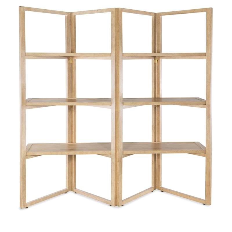 Retreat Folding Wood Framed Etagere in Beige by Hooker Furniture