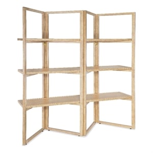 Retreat Folding Wood Framed Etagere in Beige by Hooker Furniture