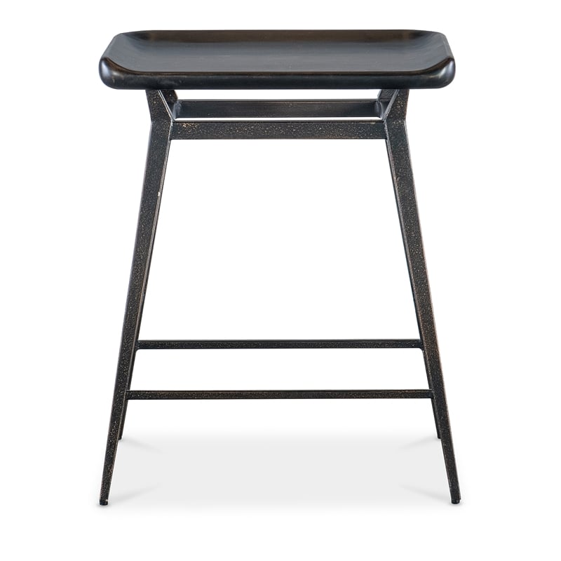 Retreat Wood and Metal Stool in Black Sand by Hooker Furniture