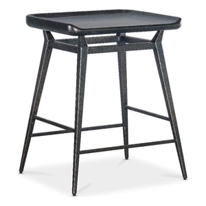 Retreat Wood and Metal Stool in Black Sand by Hooker Furniture