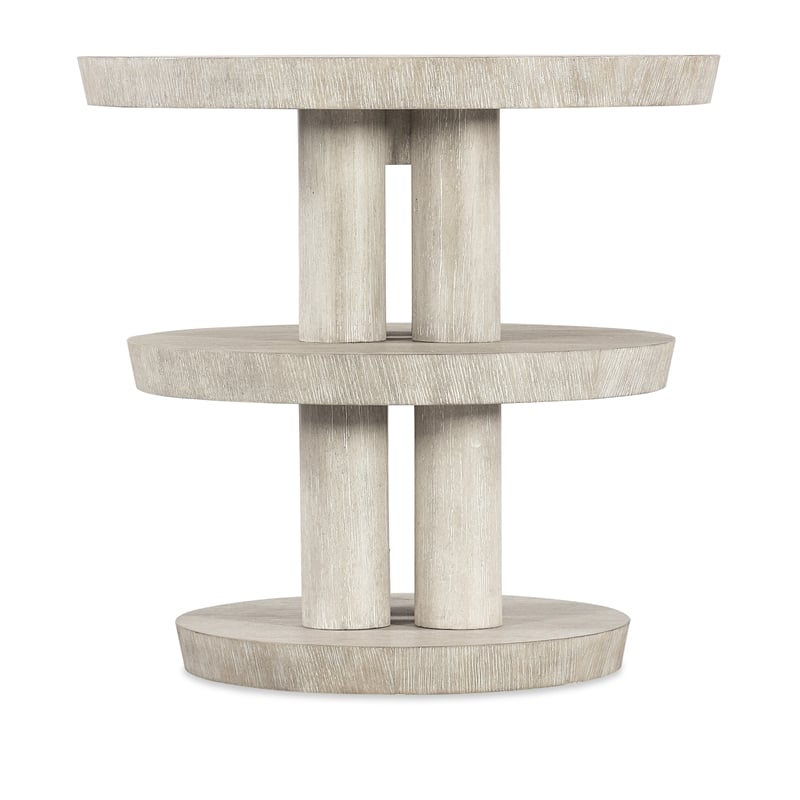 Modern Mood Round Wood Side Table in Natural by Hooker Furniture