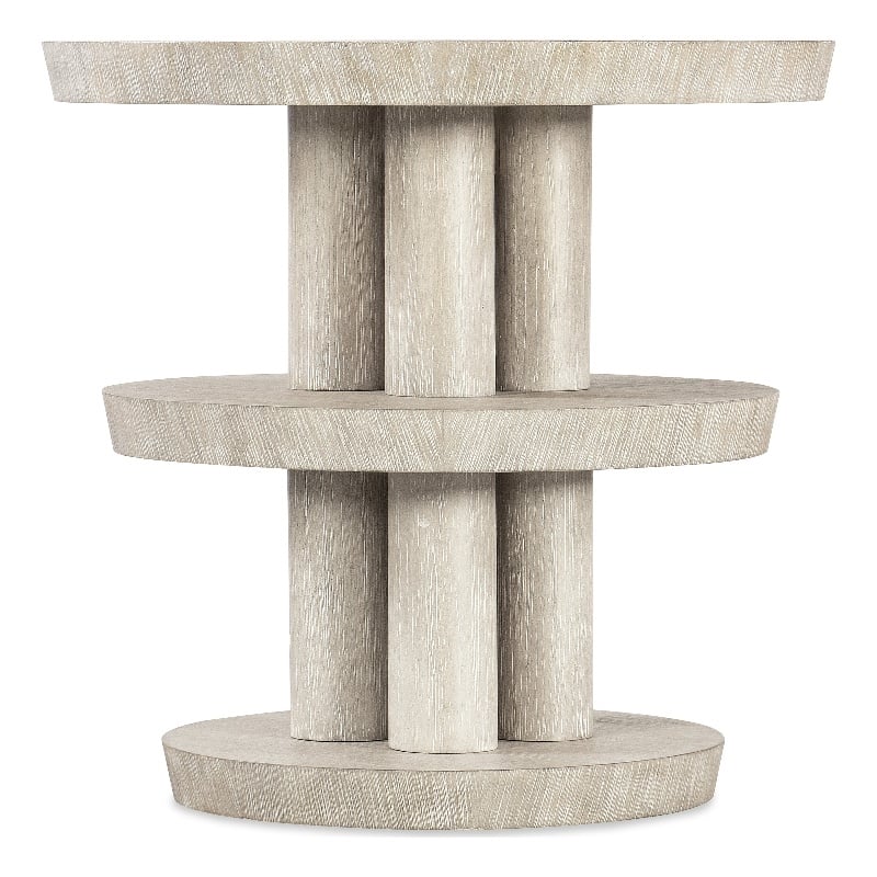 Modern Mood Round Wood Side Table in Natural by Hooker Furniture