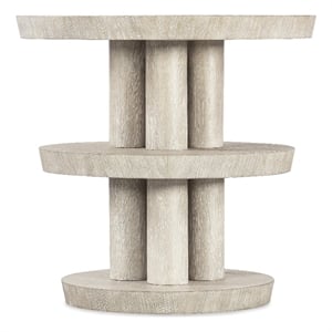 Modern Mood Round Wood Side Table in Natural by Hooker Furniture